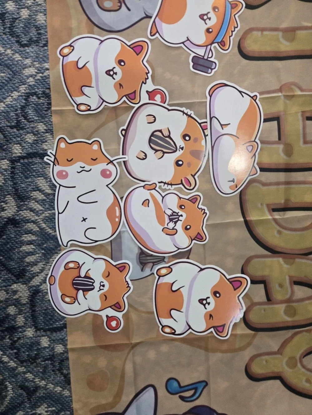Cute Hamster Happy Birthday Banner - Orange